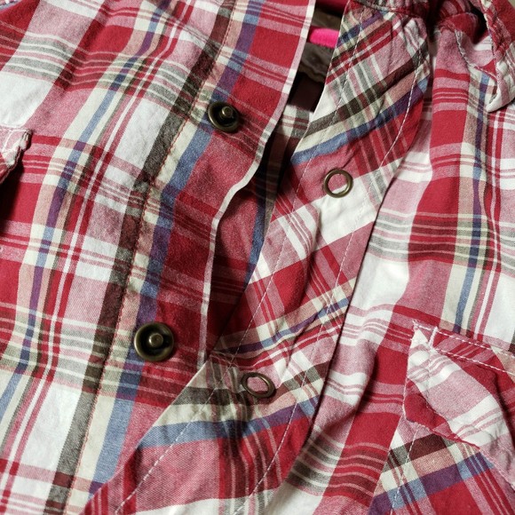 Zoo York Men's size Medium Long Sleeve Plaid Snap Up Top - Gently Used - Picture 4 of 10